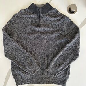 Zachary Prell Charcoal Zip-Up Sweater